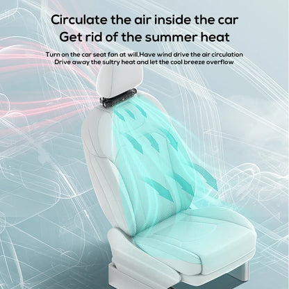 Portable Car Seat Cooling Fan Car Rear Backrest Electric Fan USB Power Supply Fan Air Conditioner Car Interior Accessories