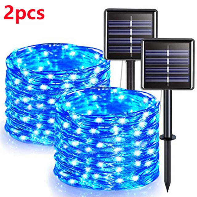 42M400Leds Solar LED Light Outdoor Festoon Lamp Garden Solar Fairy Light String Waterproof Christmas Garden Decoration Outdoor