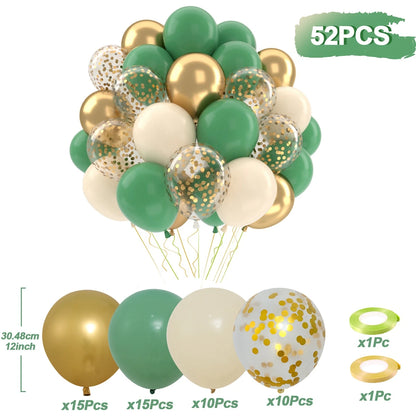 31/36/37/51/101Pcs Metallic Balloons Pearl Latex Balloon Gold Confetti Balloons for Birthday Weddings Baby Shower