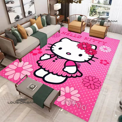 3D Cute Hello Cat K-Kittys printed carpet kitchen mats Non-slip carpet outdoor carpets area rug Home bedroom decor birthday gift