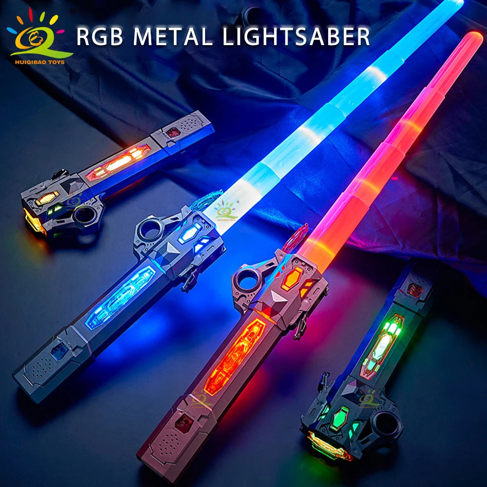 Retractable Lightsaber Finger Rotating Laser Sword Flash Luminous