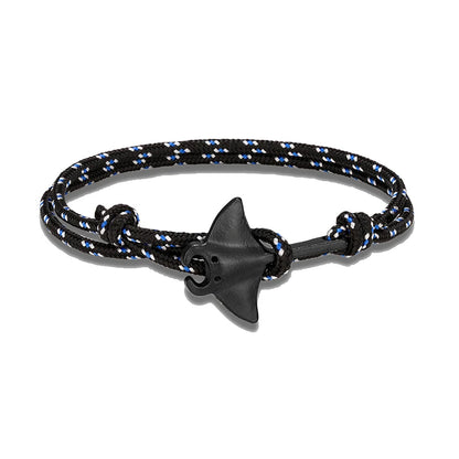 Ocean Animals Cute Manta Ray Bracelet Men Women Adjustable Paracord Rope Couple Bracelets Summer Beach Surfing Party Bangle Gift