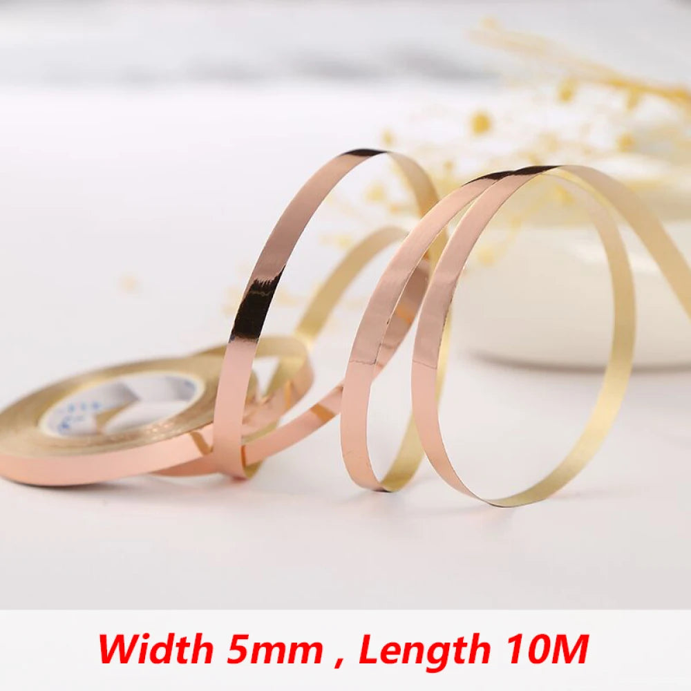 10Meter/Rolls 5mm Balloon Ribbon Party Birthday Wedding Accessorie