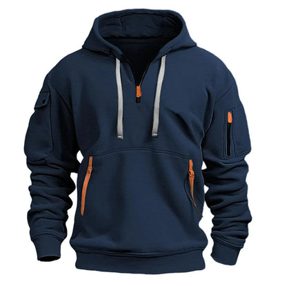 2025 Dropped Shoulder Hooded Sweatshirt Men's