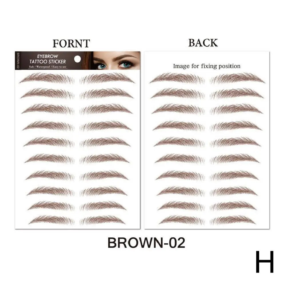 6D Hair Like Eyebrows Stickers Makeup Waterproof Eyebrow Eyebrow Long Natural Hair-liked Authentic Eyebrow Tattoo Sticker