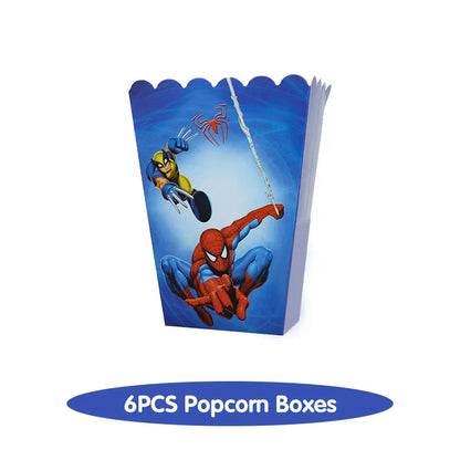 Spiderman Birthday Decoration Tablecloth Paper Cups Plates Backdrop