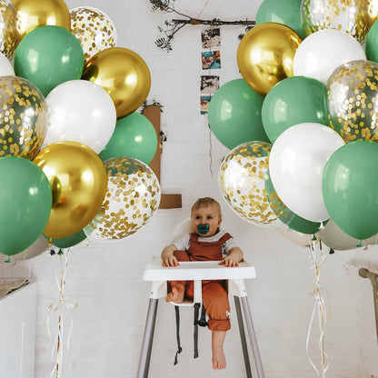 31/36/37/51/101Pcs Metallic Balloons Pearl Latex Balloon Gold Confetti Balloons for Birthday Weddings Baby Shower