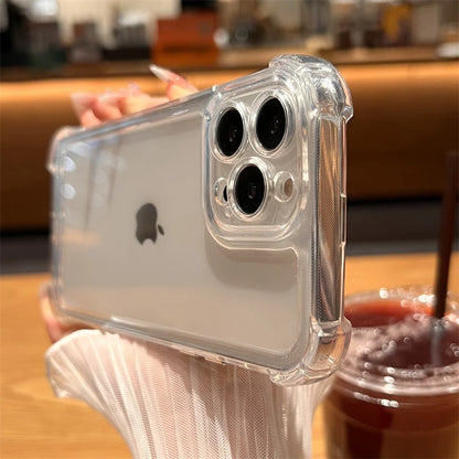 Luxury Shockproof Transparent Case For iPhone