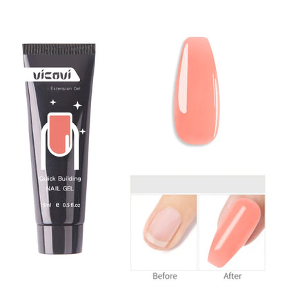 Pink/Clear/White Solid Builder Gel For Nails Hard Gel Extension Builder Nail Gel,Non-Sticky 3D Sculpture Diy Nail Poly Art Gel