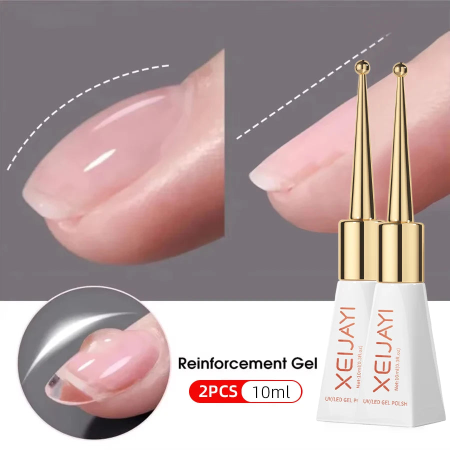 1pc 10ml Clear Building Nail Gel Nail Polish For Strengthener Gel Extension Gel Base Coat In A Bottle Soak Off UV LED Gel Nail