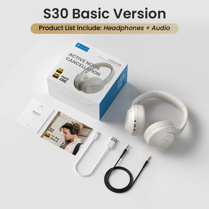 HAYLOU S30 Wireless Bluetooth 5.4 Headphones With Mic Noise Cancelling Headsets