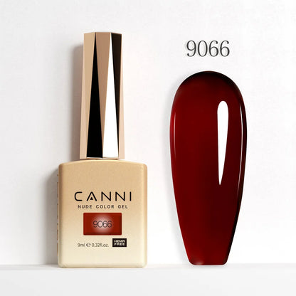 CANNI Hema Free Nail Gel Polish Christmas Red Color Collection Semi Permanent Nail Dehydrator Primer 9ml French Gorgeous Color