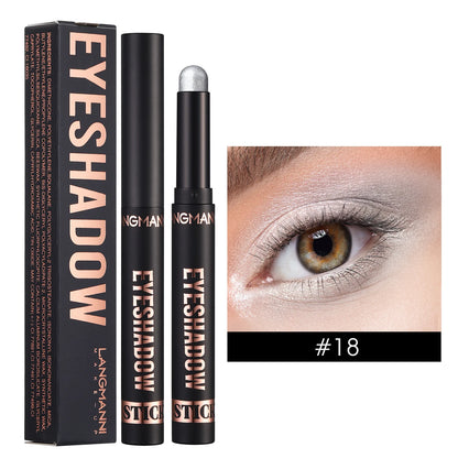 LANGMANNI 16 color pearl eyeshadow stick waterproof long lasting color eyeshadow Face Highlight