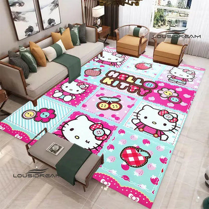 3D Cute Hello Cat K-Kittys printed carpet kitchen mats Non-slip carpet outdoor carpets area rug Home bedroom decor birthday gift