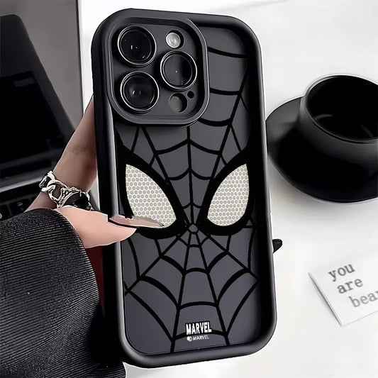 Marvel Spider Man Plain Multistep TPU Soft Phone Case For iPhone 15 14 13 12 11 Pro Max XR XS 7 8 Plus Soft Silicone Cool Cover