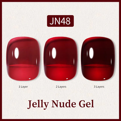 BORN PRETTY 10ml Jelly Nude Gel Nail Polish 50 Colors Semi Transparent Nail Art Nail Supplies Soak off UV LED Nails Gel Varnish