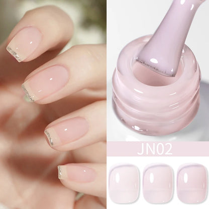 BORN PRETTY 10ml Translucent Jelly Nude Gel Nail Polish Colorful  Varnish Semi Permanent UV LED Nail Art  Manicure Gel