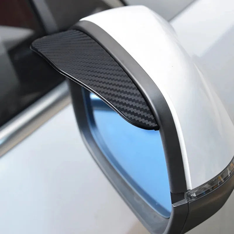 Car Rearview Mirror Rain Eyebrow Carbon Fiber Sun Visor Shade Cover