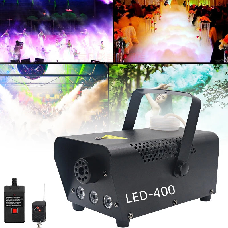 400W RGB LED Fog Machine Smoke Machine Wireless Remote Control DJ Disco Party UK