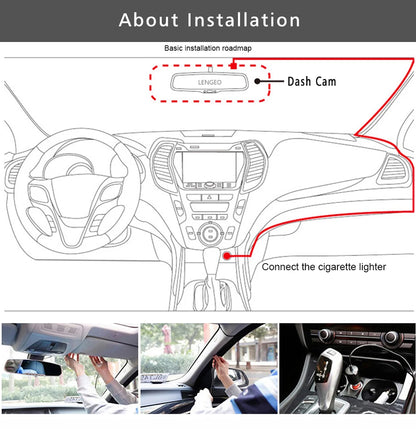 Dual Lens Car DVR FHD 1920*1080P Dash Camera