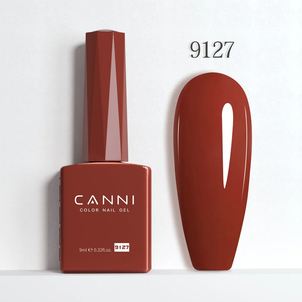 CANNI Hema Free Nail Gel Polish Christmas Red Color Collection Semi Permanent Nail Dehydrator Primer 9ml French Gorgeous Color