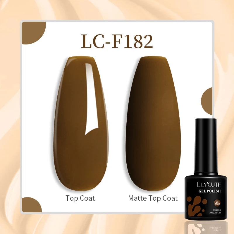LILYCUTE 129 Colors 7ML Nail Gel Polish Nail Supplies Vernis Semi Permanent Nail Art Manicure Soak Off LED UV Gel Nail Varnishes