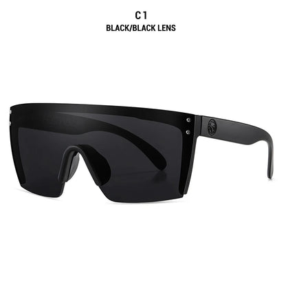 NEW luxury BRAND Mirrored Polarized lens heat wave Sunglasses men sport goggle uv400 protection with case