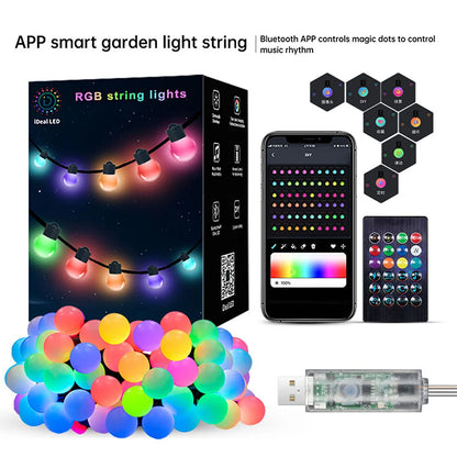 Smart APP RGB String Lights 33Ft 50Bulbs