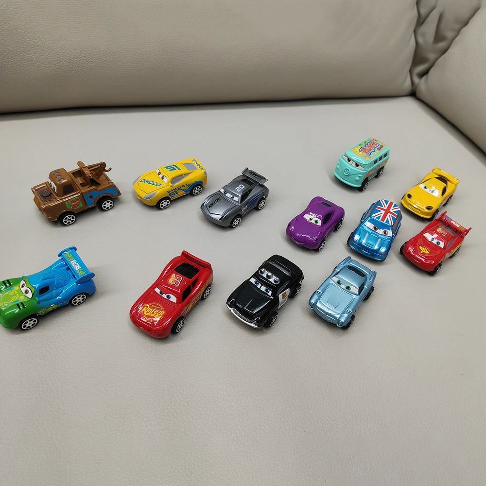 12pcs/Set Disney Pixar Cars Lightning Mcqueen Jackson Storm Mater