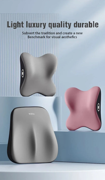 2025 Car Memory Foam Headrest Set Car Neck Pillow Car Lumbar Waist Cushion Waist Support Car Seat Pillow Accessories Tools