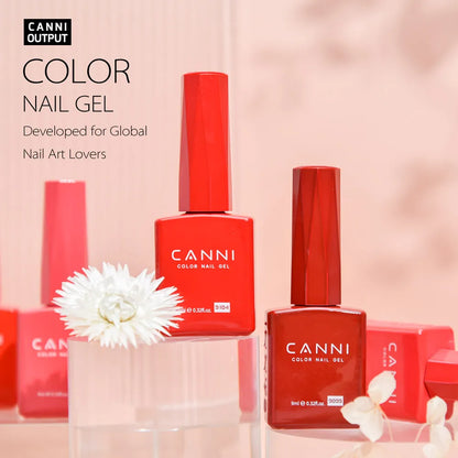CANNI Hema Free Nail Gel Polish Christmas Red Color Collection Semi Permanent Nail Dehydrator Primer 9ml French Gorgeous Color
