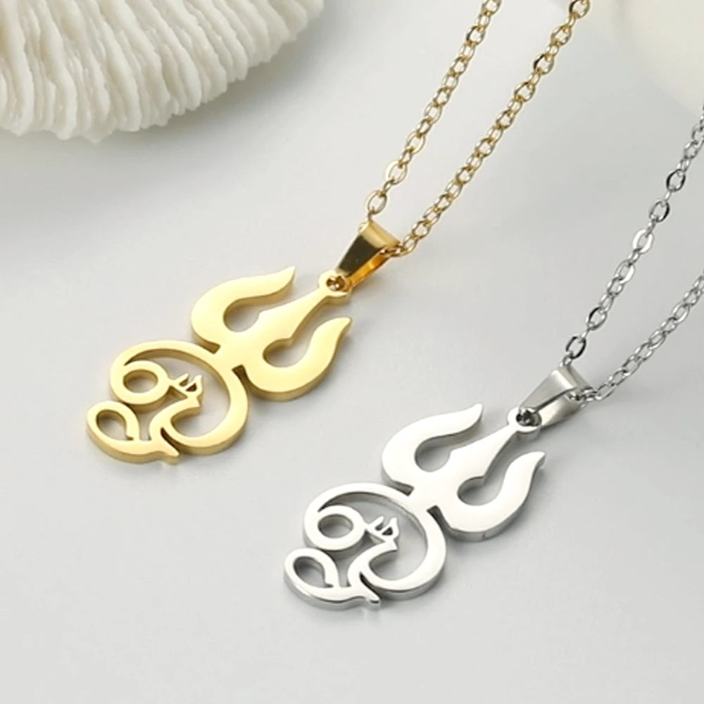 Dawapara India Tamil Om Symbol with Trident Pendant