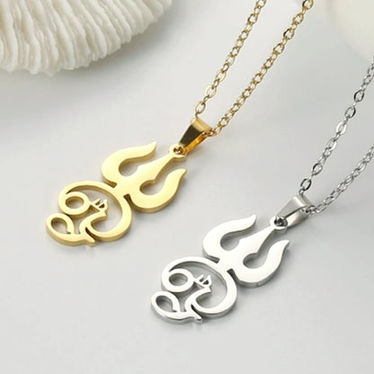 Dawapara India Tamil Om Symbol with Trident Pendant