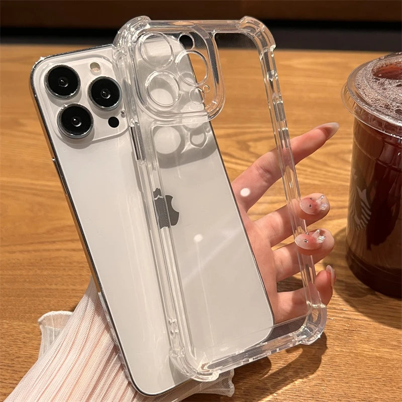 Luxury Shockproof Transparent Case For iPhone