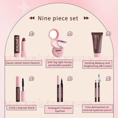 HiVi Makeup Gift Box Powder Glue Record Limited Lipstick Powder Makeup gift box set Valentine's Day gift for your wife