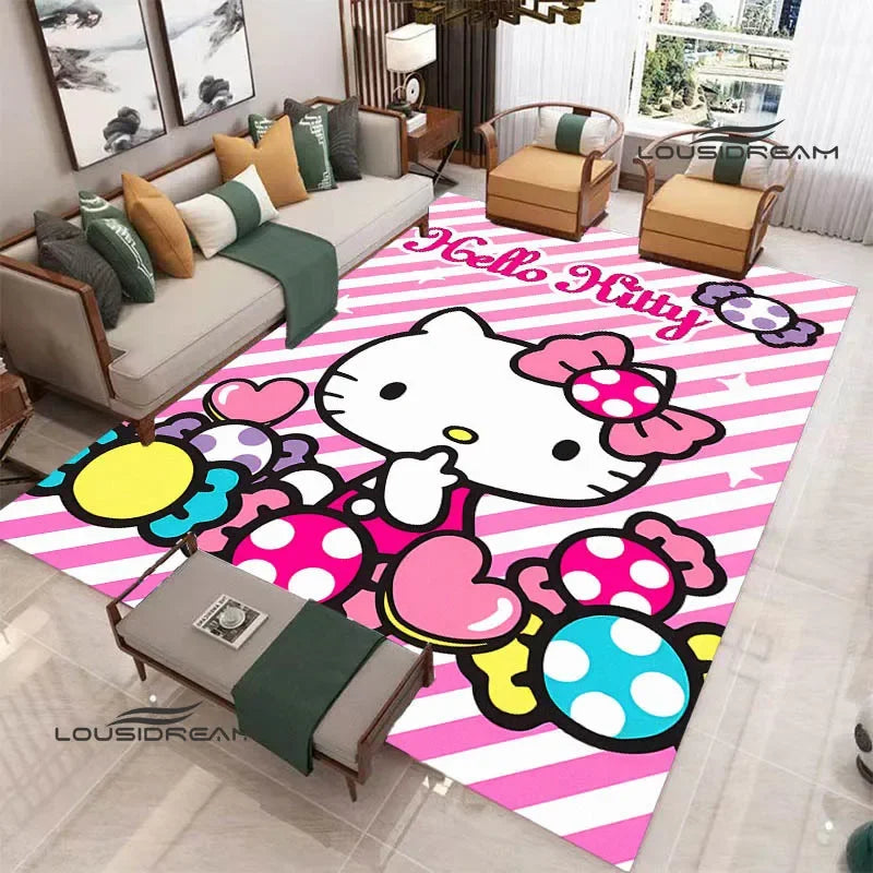 3D Cute Hello Cat K-Kittys printed carpet kitchen mats Non-slip carpet outdoor carpets area rug Home bedroom decor birthday gift