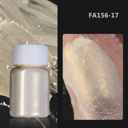 1Bottle Pink/White Pearlescent Nail Art Powder Glitter Mermaid Chrome Mica Pigment For Manicure Decorations Pearl Rubbing Dust