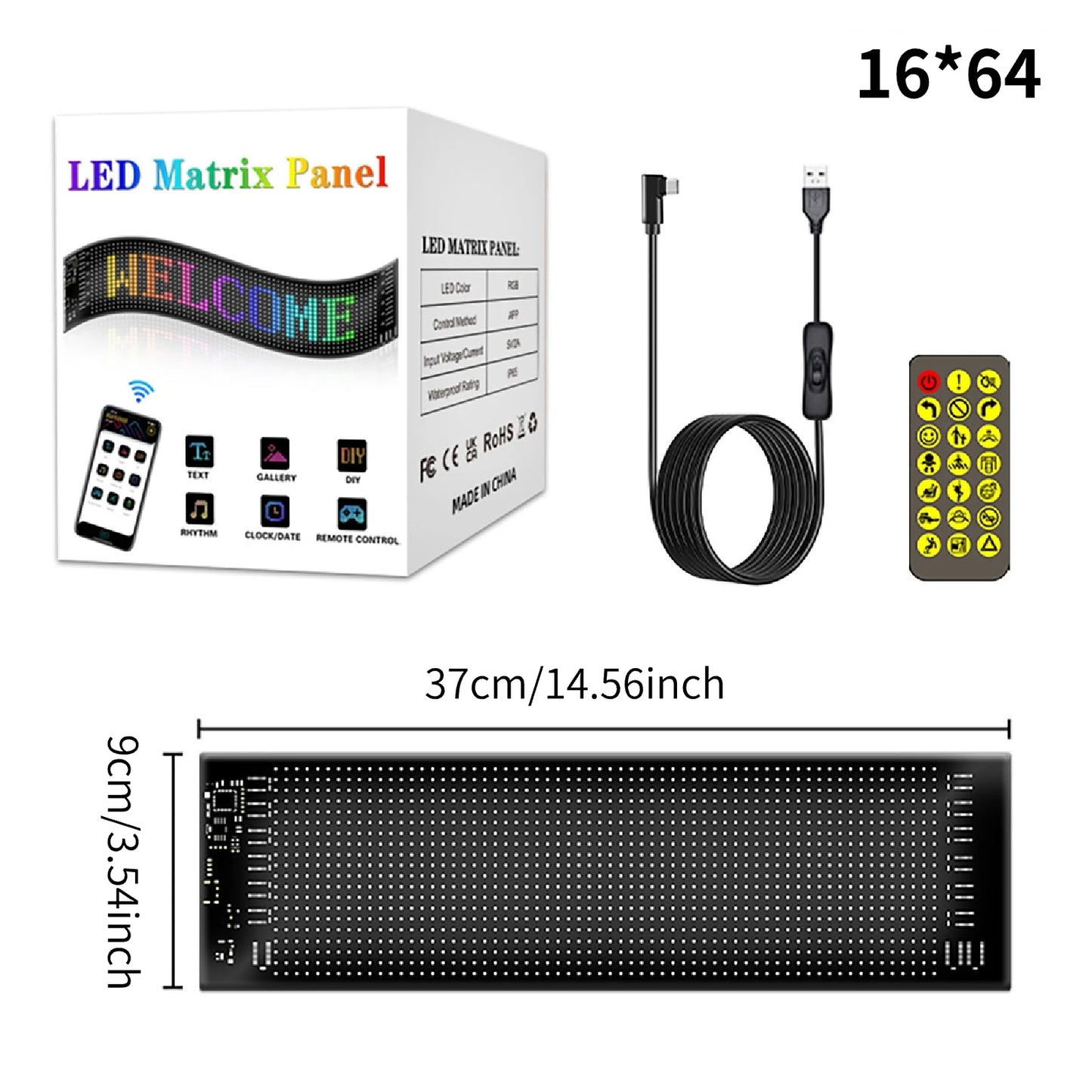 Car LED Matrix Pixel Panel Funny