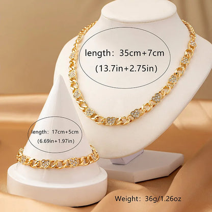 2PCS Metal Chains Link Bracelets for Women