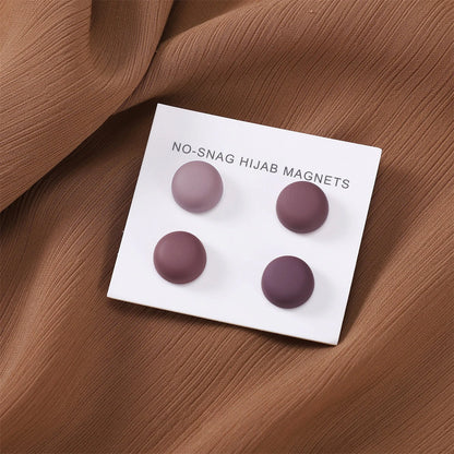 8pcs / Card Matte Magnet Hijab Pins Magnetic Brooch Headscarf Women Shawl Strong Magnetic Button Headscarf Accessories Mix Color