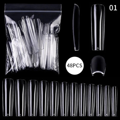 Extension False Nails Art Tips Acrylic Fake Finger Gel Polish Mold Sculpted Full Cover Press on Nails Manicures Accessories Tool