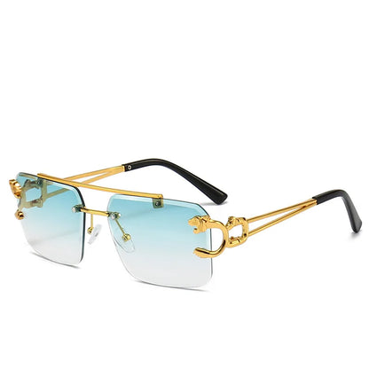 Luxury Square Sunglasses Man Woman Brand Designer Vintage Rimless Sun Glasses Male Female Fashion Retro Mirror Oculos De Sol