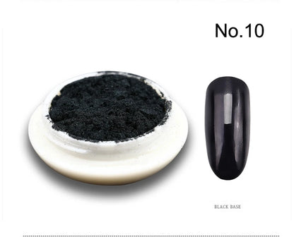 1Jar Metallic Mirror Chrome Nail Powder Holographic Laser Silvery Golden Nail Rubbing Glitter Pigment UV Gel Polish Mirror Powde