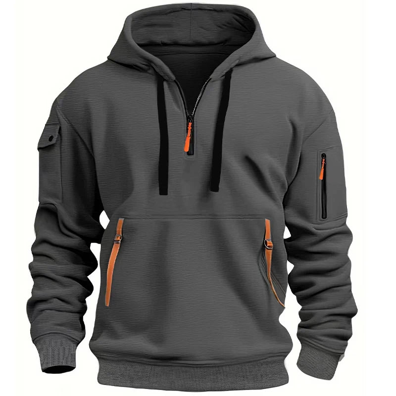 2025 Dropped Shoulder Hooded Sweatshirt Men's