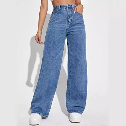 new women's wear European and American loose Denim wide leg pants