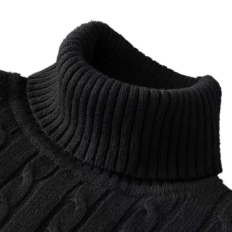 2025 New Turtleneck Sweater Casual Men's Rollneck Knitted Sweater