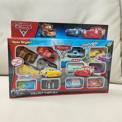 12pcs/Set Disney Pixar Cars Lightning Mcqueen Jackson Storm Mater