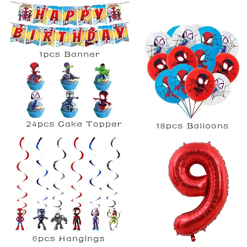 Spidey And His Amazing Friends Birthday Party Decoration Spiderman Theme