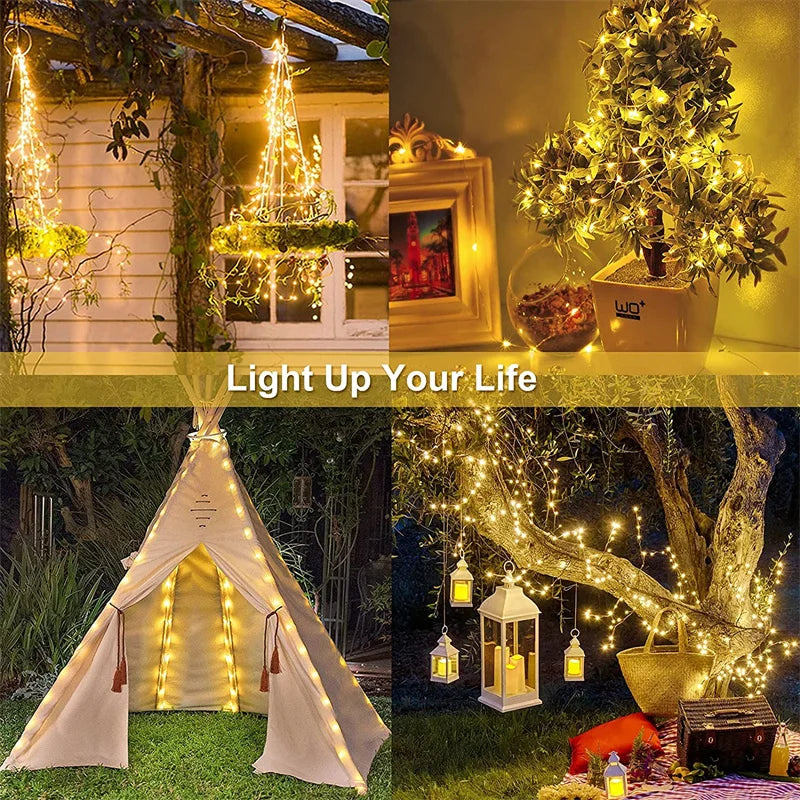 42M400Leds Solar LED Light Outdoor Festoon Lamp Garden Solar Fairy Light String Waterproof Christmas Garden Decoration Outdoor