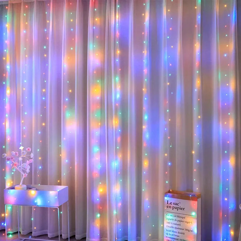 Holiday Light Fairy String Light 3M 4M 6M LED Christmas Decor 8 Mode USB Curtain Light Garland Wedding Party Birthday Decoration